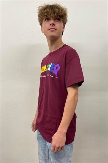 Thrasher T-shirt - Rainbow Mag - Rödbrun